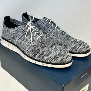 Cole Haan Shoes‎ Zerogrand Stitchlite Oxford Black White Men's 11.5 Knit